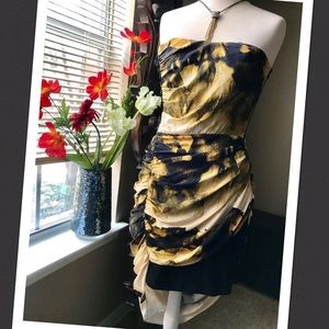 Leith asymmetrical gorgeous strapless dress